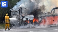 Driver has lucky escape as Donnybrook school bus bursts into flames