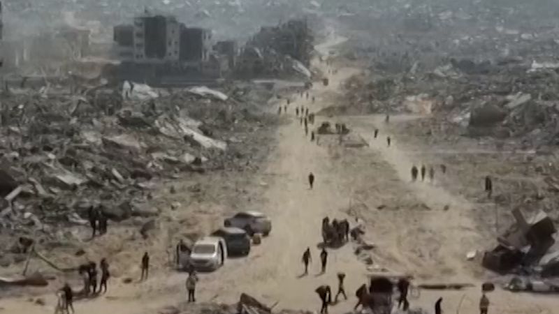 Thousands of Palestinians return to destroyed homes