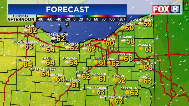 Chilly overnight lows, partly cloudy skies