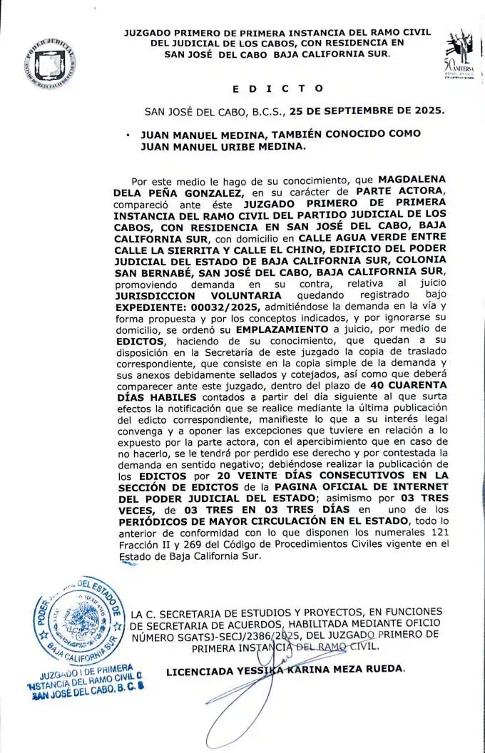 Edicto 00032/2025