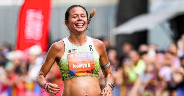 Joselyn Brea, atleta venezolana, completó una carrera de 10km con 7 meses de embarazo