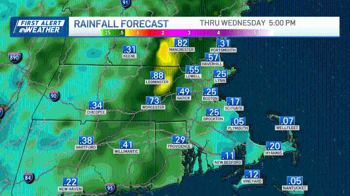 Boston MA weather: More rain tonight an tomorrow morning