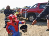 Photo Gallery: Kids line up for sweets at LCCS' Trunk or Treat