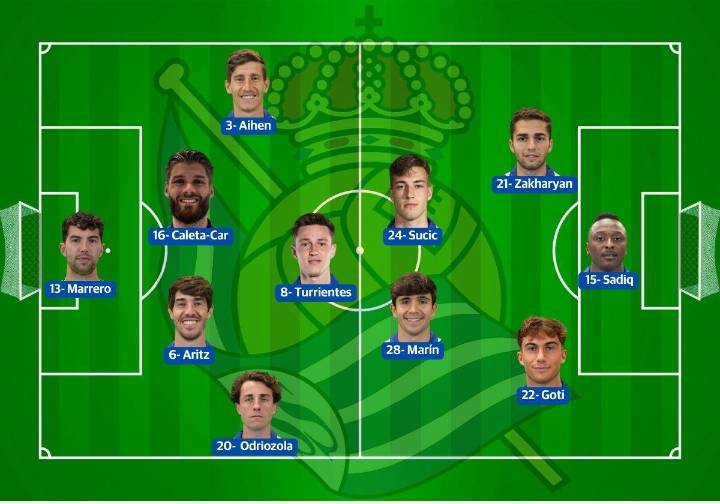 La Real, con un once muy renovado ante el Negreira