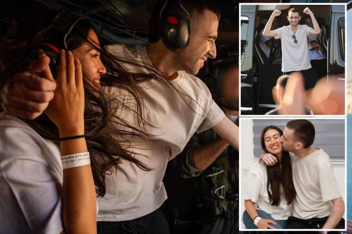 Freed hostage Noa Argamani celebrates reunion with boyfriend Avinatan Or
