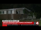 Driver arrested after crashing into two homes overnight in north St. Louis Co.