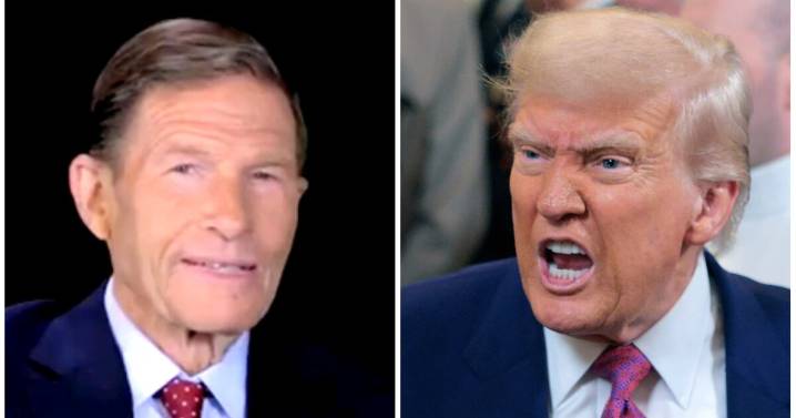 Senator Richard Blumenthal Confronted With Wild Donald Trump Post Live on CNN