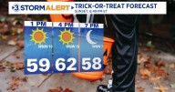 Sunny skies return just in time for Halloween