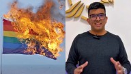 Un candidato a diputado libertario posteó una bandera LGBT prendida fuego: "No me arrepiento"