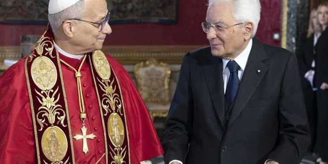 Italia recibe al papa león XIV en una visita oficial al palacio del Quirinal