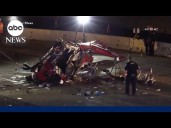 Medical helicopter crashes on California freeway
