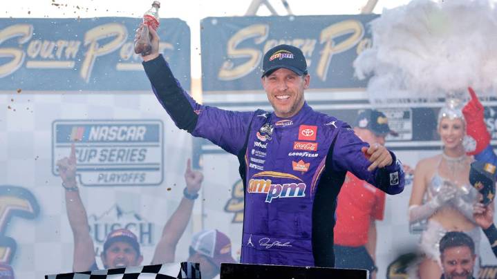 Denny Hamlin races for his dying father's last chance to see him win a NASCAR championship