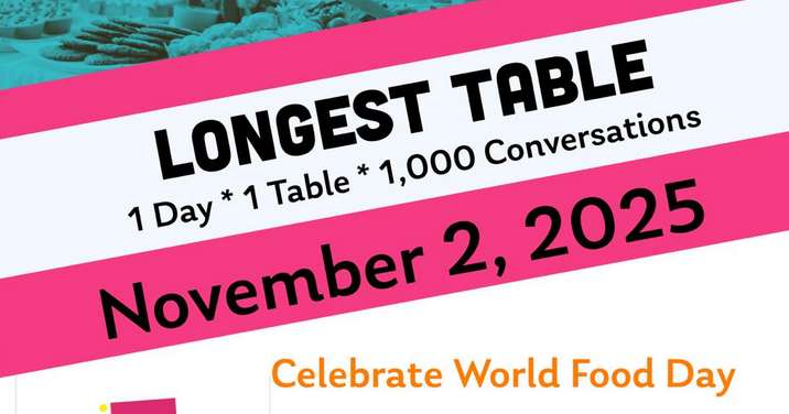 Join Evansville's Longest Table for free meals and connection