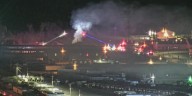 Citycam video: Firefighters battle building fire near Carter Lake