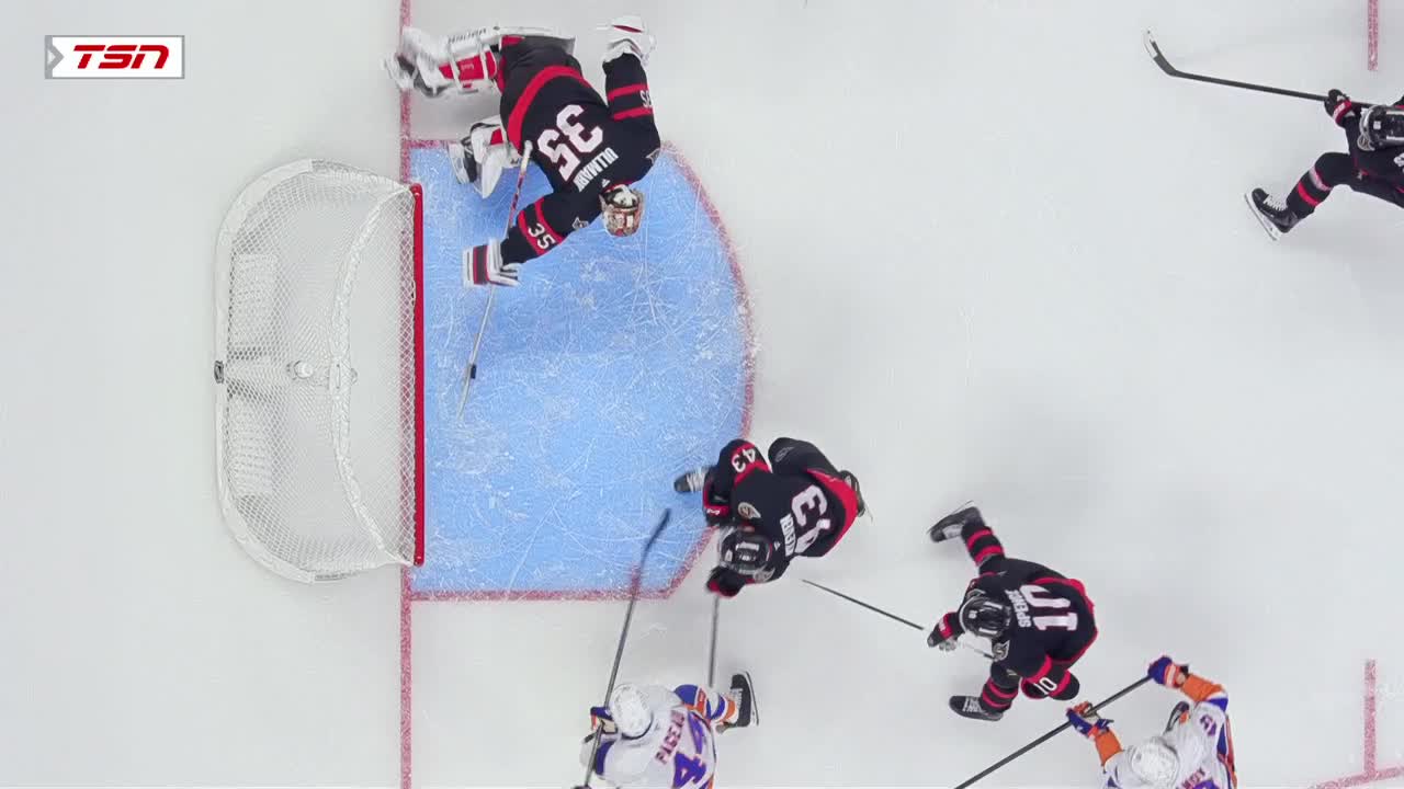 Greatest Save Candidate: Ullmark plays paddle puck with shot from doorstep