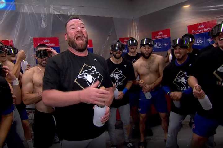 John Schneider drops all-time line right before Toronto Blue Jays champagne celebration