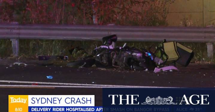 Delivery driver in hospital after collision with car allegedly involved in police chase