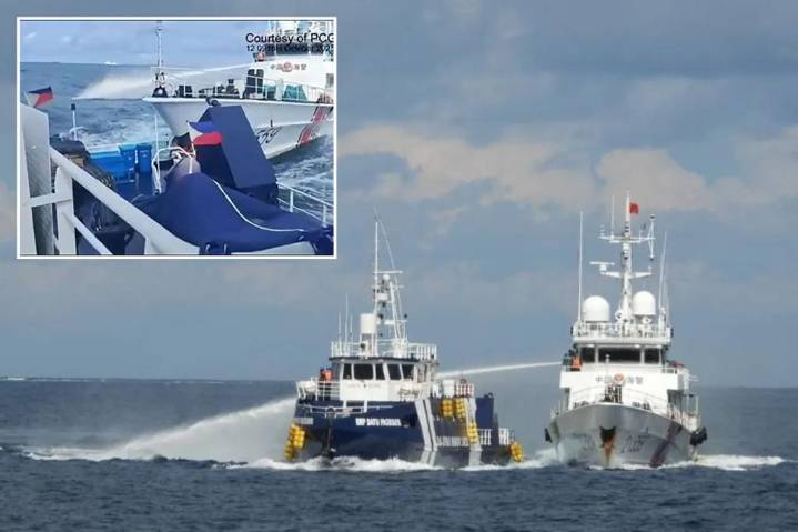 Chinese coast guard rams, damages Philippine vessel off island in South China Sea