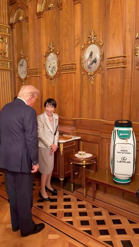 With golfing gifts, Japan PM invokes Abe's legacy to forge Trump bond