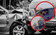 VIDEOP FUERTE: Conductor realiza seña obscena, rebasa de forma imprudente y choca ‘Karma instantáneo’