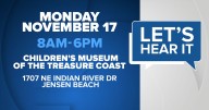 Let's Hear It: Join WPTV Monday, Nov. 17, in Jensen Beach at the Children's Museum of the Treasure Coast