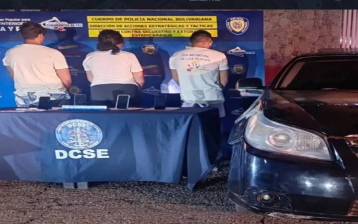 Capturados tres presuntos extorsionadores en Aragua: Habían despojado a su víctima de 50 mil dólares