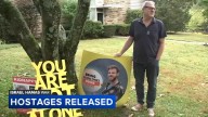 Family and friends celebrate the release of Israeli hostages