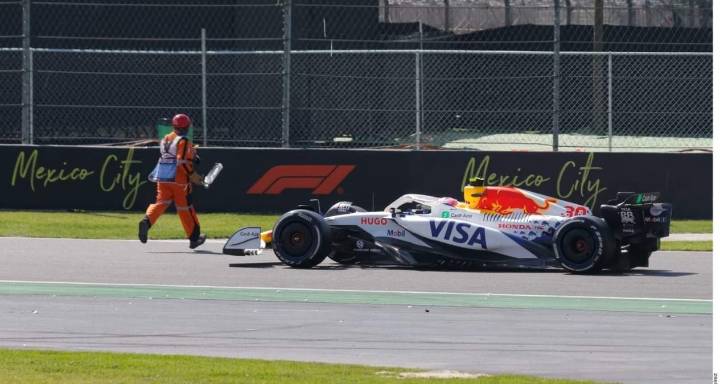 Liam Lawson desata polémica en el GP de México por ignorar doble bandera amarilla