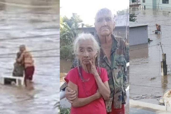 Fallece Doña Elodia, abuelita viral por abrazar a su esposo en plena inundación en Veracruz
