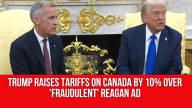 Trump raises tariffs on Canada by 10% over ‘fraudulent’ Reagan ad