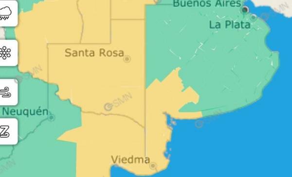 Alerta amarilla por vientos para este domingo 19 de octubre
