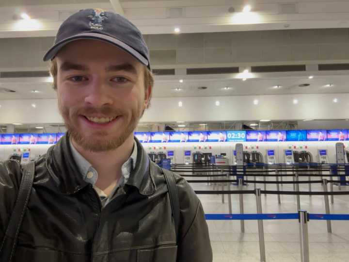 I slept at the airport before an early flight to avoid waking up at the crack of dawn. The noise and the nerves left me regretting my decision.