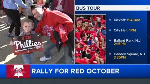 Philadelphia Phillies to hold Red October bus tour ahead of NLDS playoff series against the Los Angeles Dodgers