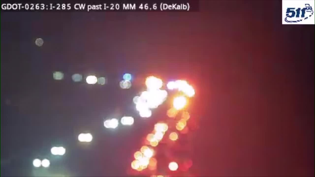 I-285 north closed at I-20 in DeKalb County due to vehicle fire