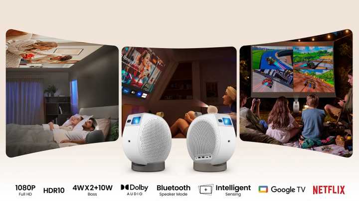 Turn your ceiling into a 120-inch Google TV movie screen with BenQ’s latest projector