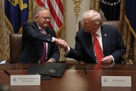 Trump and Australian PM show united front before president's meeting with Xi