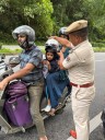 Ri Bhoi police gift helmets to kids