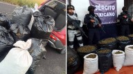 Aseguran camioneta robada con 200 kilos de marihuana en Ocuituco