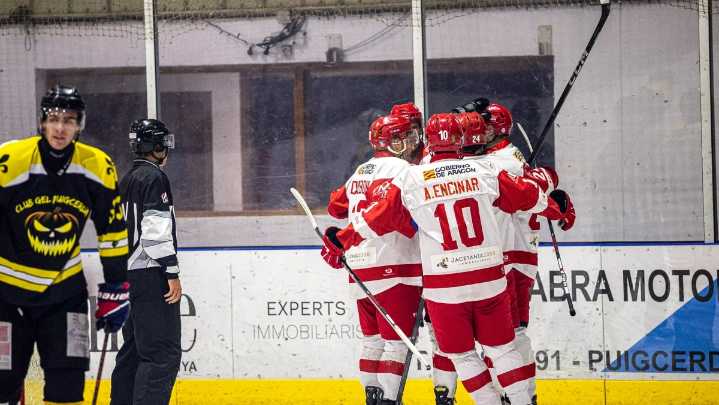 El Club Hielo Jaca se mantiene en lo alto tras vencer al Puigcerdà (4