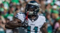 Fans adamant Eagles receiver AJ Brown 'slowed down' on potential huge reception and he 'played defense on teammate'