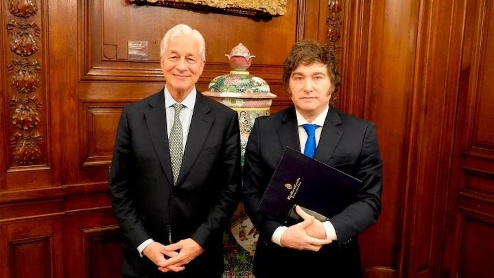 Milei se reunió con el CEO de JP Morgan y agradeció el respaldo de Estados Unidos