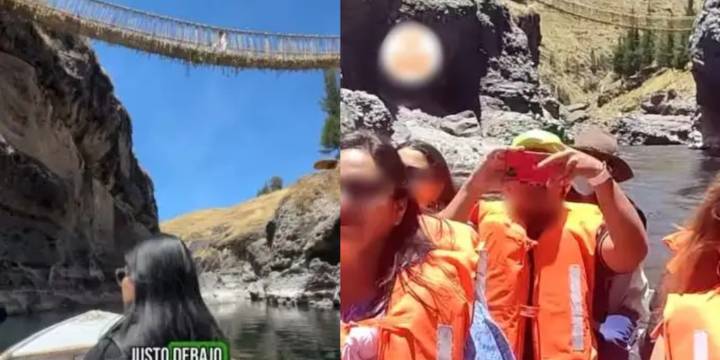 Alertan por paseos turísticos sin permiso en el río Apurímac, bajo el puente Q’eswachaka, Patrimonio Cultural de la Humanidad