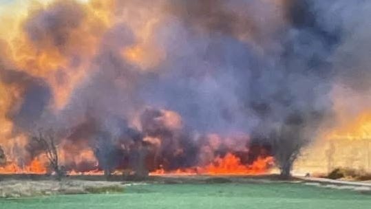 19 fire departments respond to fight Southern Door grass fire started by ATV