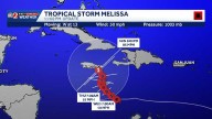 Tropical Storm Melissa churns in Caribbean