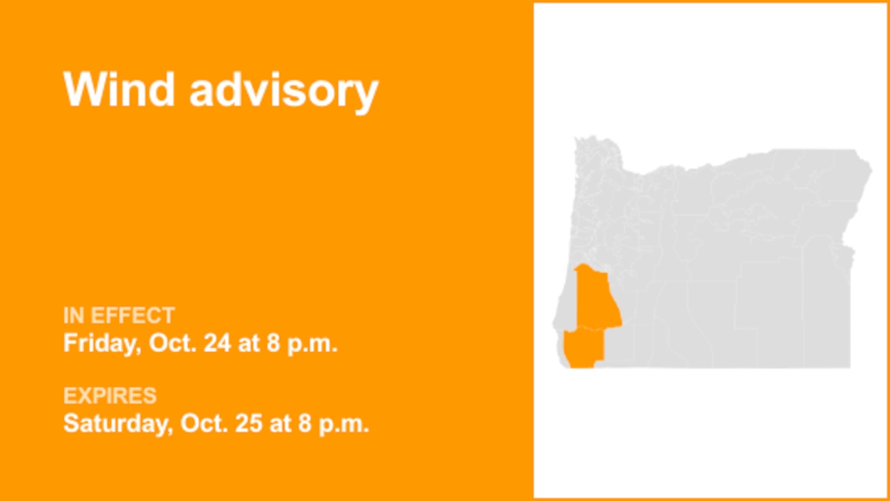 Wind advisory affecting Central Douglas County and Eastern Curry County and Josephine County until Saturday evening