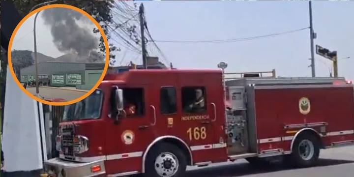 Incendio en la Escuela PNP de Puente Piedra: Seis unidades de Bomberos atienden emergencia