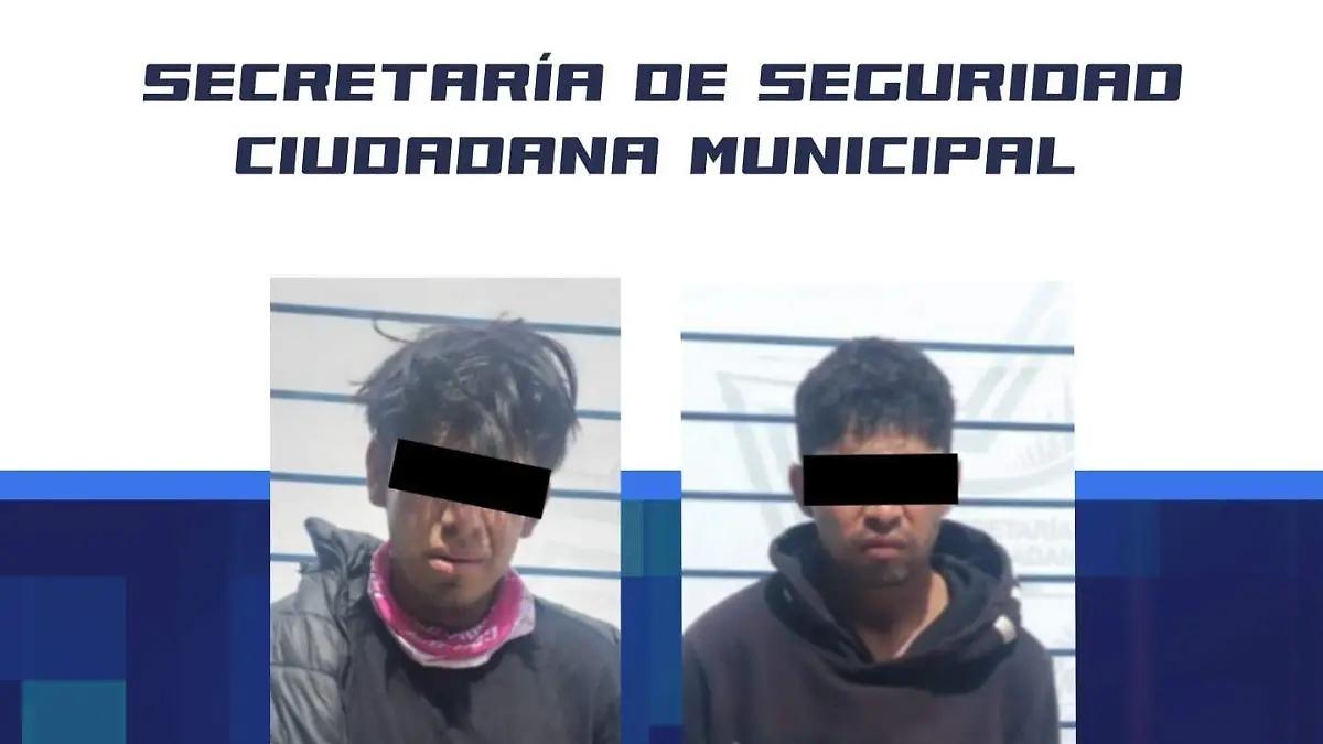 Detienen a dos presuntos extorsionadores en la colonia Plan Guanajuato