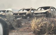 14 autos quemados y 130 personas evacuadas por el voraz incendio en el Parque Nacional Quebrada del Condorito