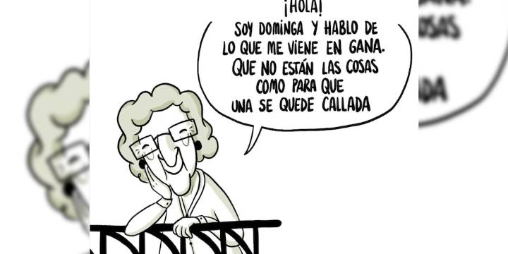 Dominga, la abuela de historieta que habla sin pelos en la lengua