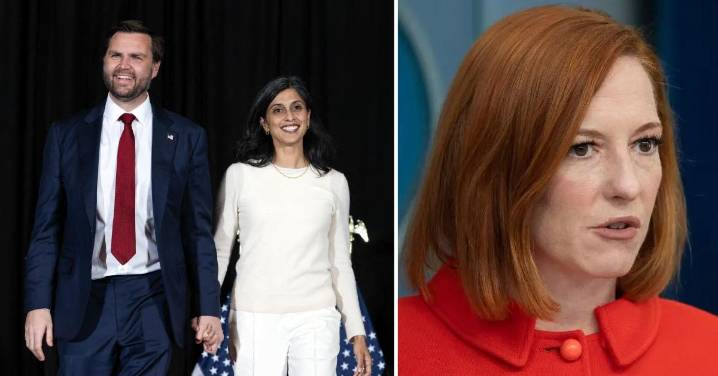 J.D. Vance Slams 'Disgraceful' Jen Psaki for Insisting His Wife Usha Needs to Be 'Saved' From Him: 'The Second Lady Can Speak for Herself'